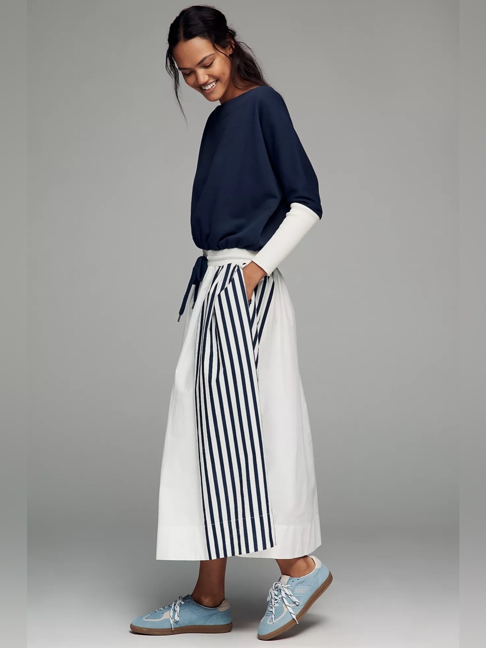 Anthropologie Daily Practice Twofer Long-Sleeve Maxi Dress